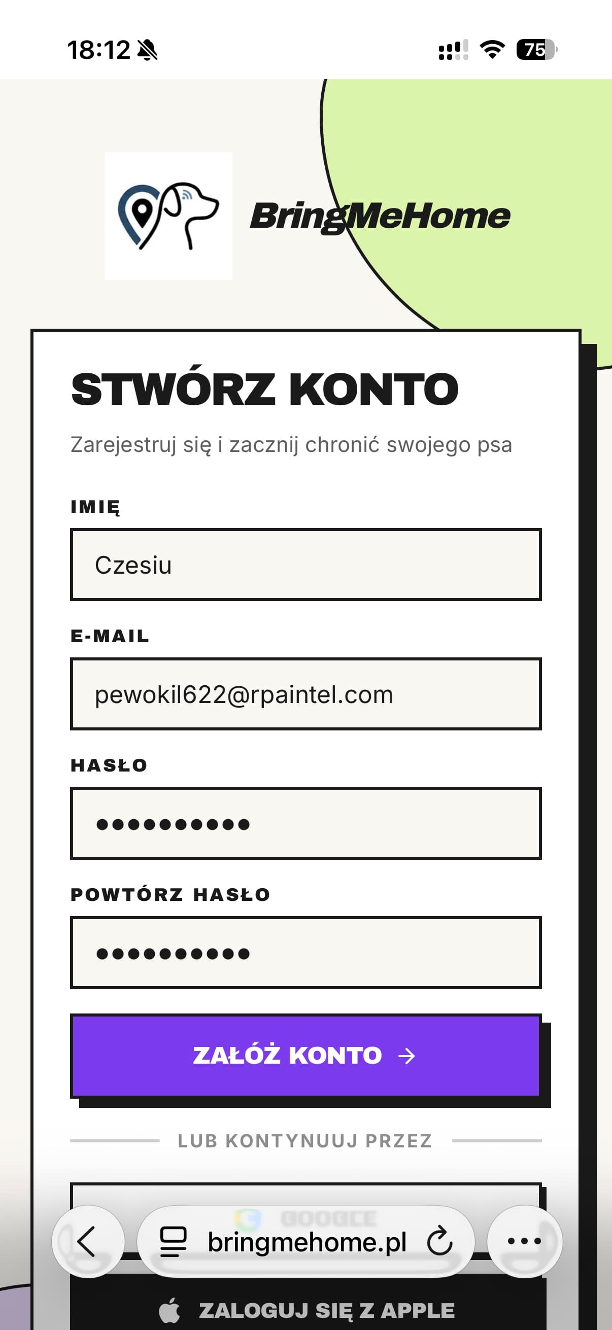 Konto erstellen